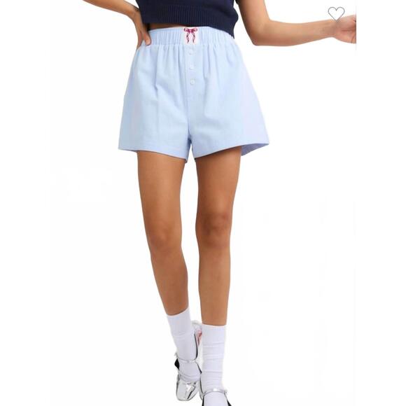 LE LIS Pants - NEW LE LIS bow boxer shorts in blue